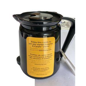 NEW NWT Keurig 2.0 Replacement Black/Chrome Coffee Pot K-Carafe Lid 32oz 1Qt